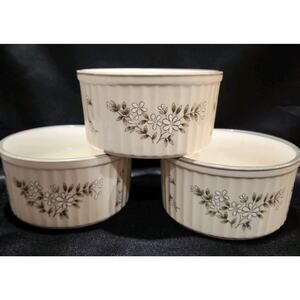 Newcor Stoneware Set Of 3 Ramekins Candlelight